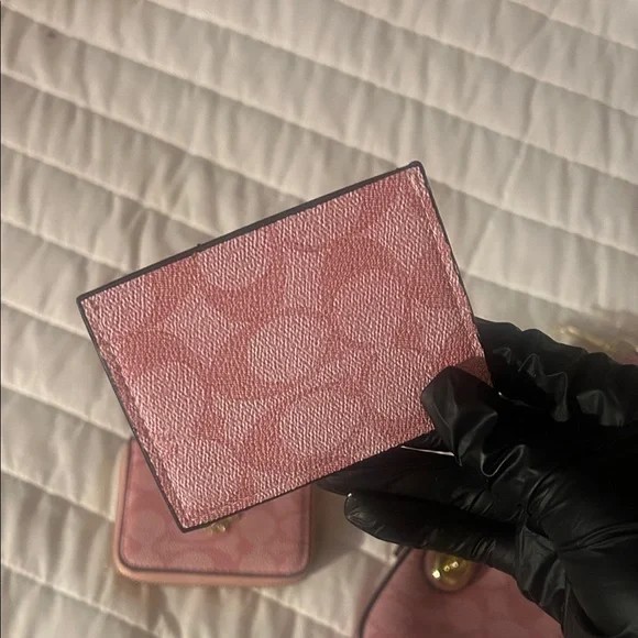 Coach Pink Signature Pattern Bag Set - Picture 7 of 12